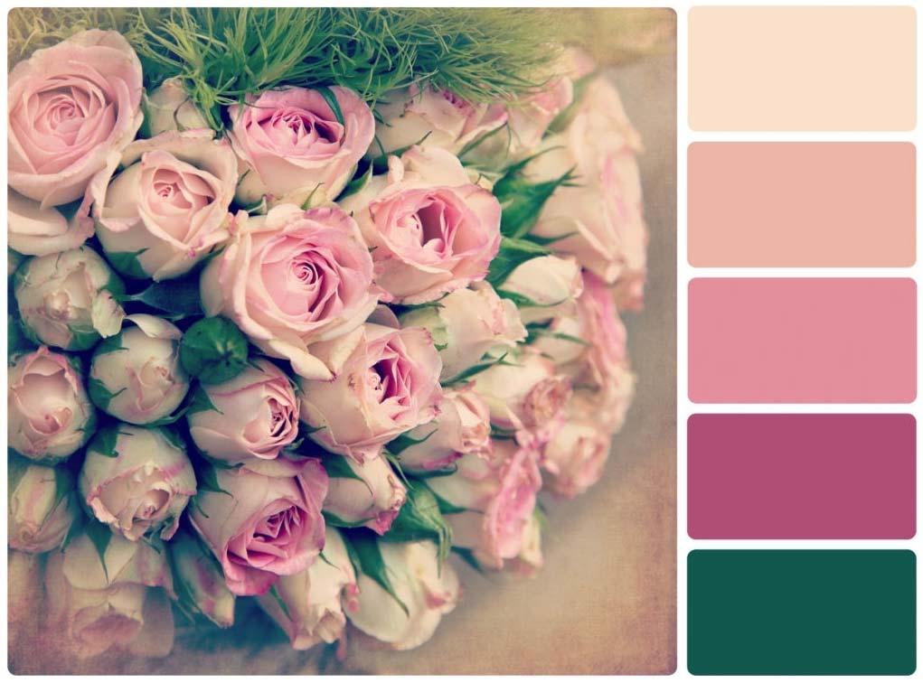 wedding rosebud palette